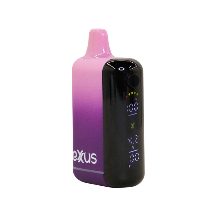 "A purple Exxus Snap DLX 3.5 Gram Cartridge Battery that has four voltage settings and a 10-second preheat option," - Up N Smoke.
