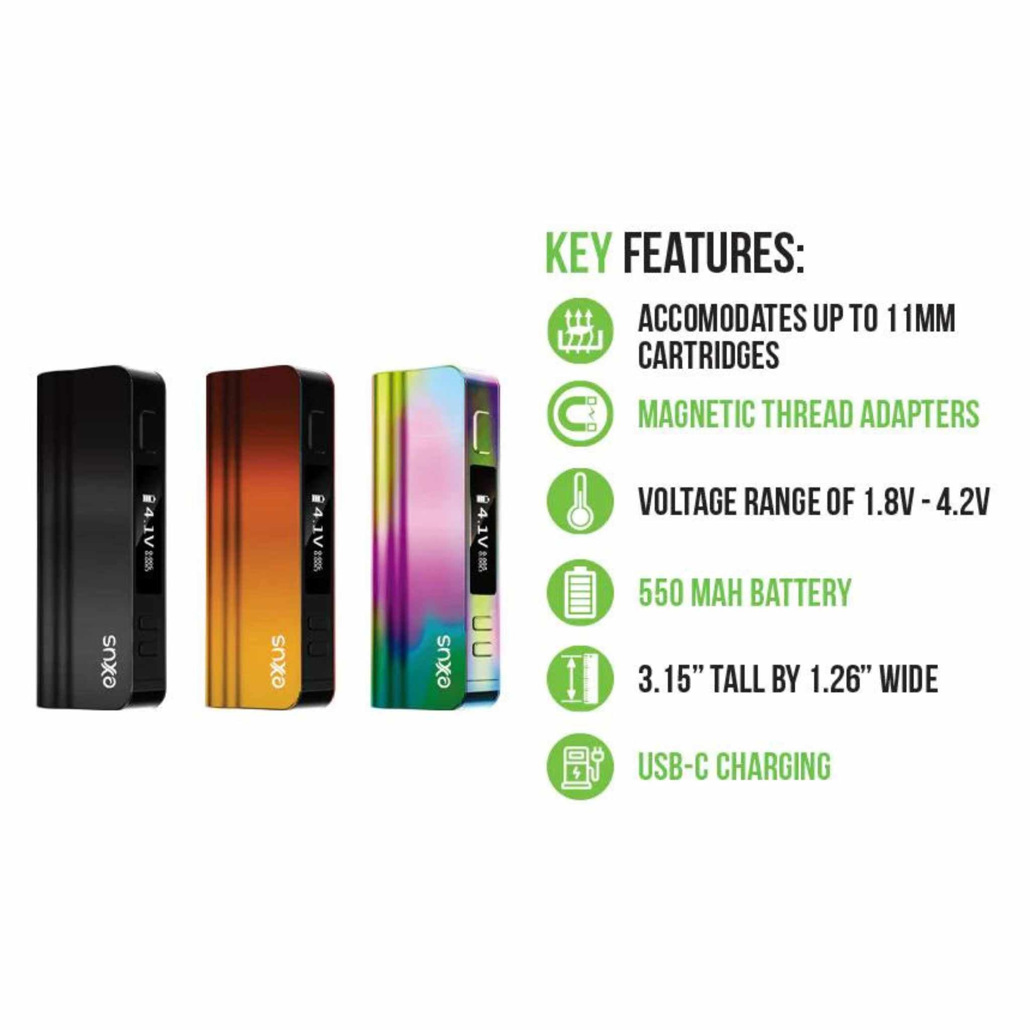 Exxus Snap VV Pro Cartridge Vaporizer – Up N Smoke