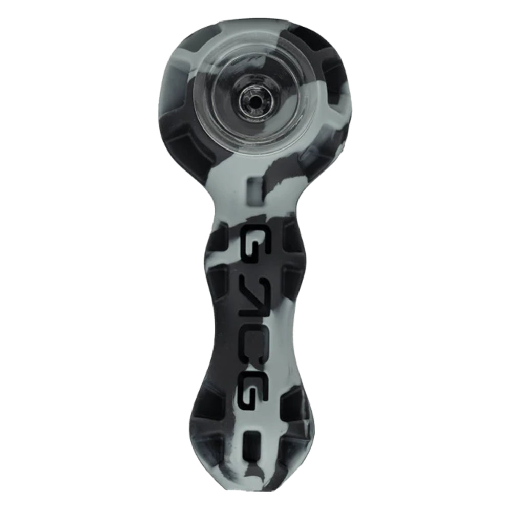 Eyce Silicone Spoon black color on a white background - Up N Smoke 