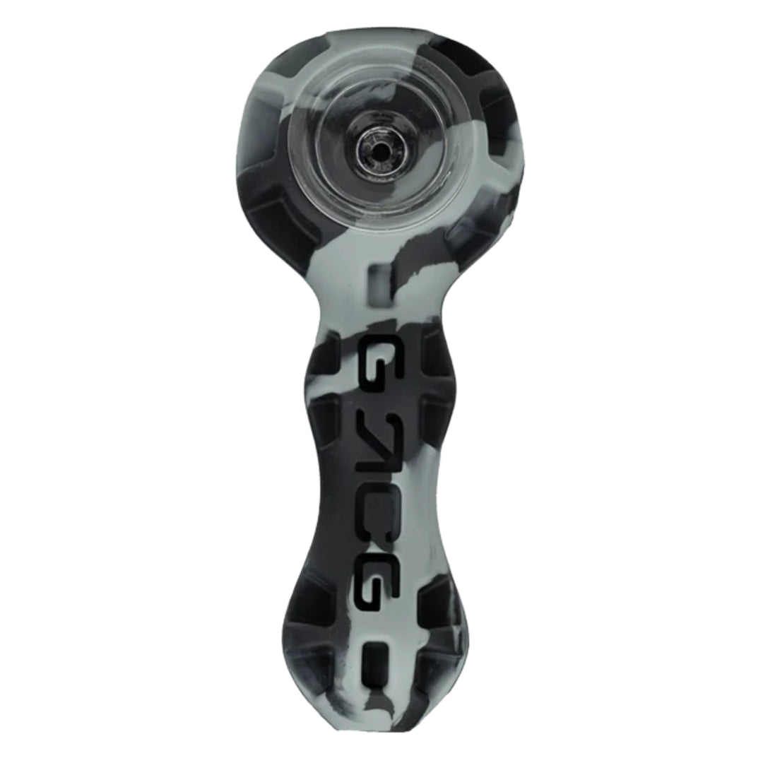 Eyce Silicone Spoon black color on a white background - Up N Smoke 