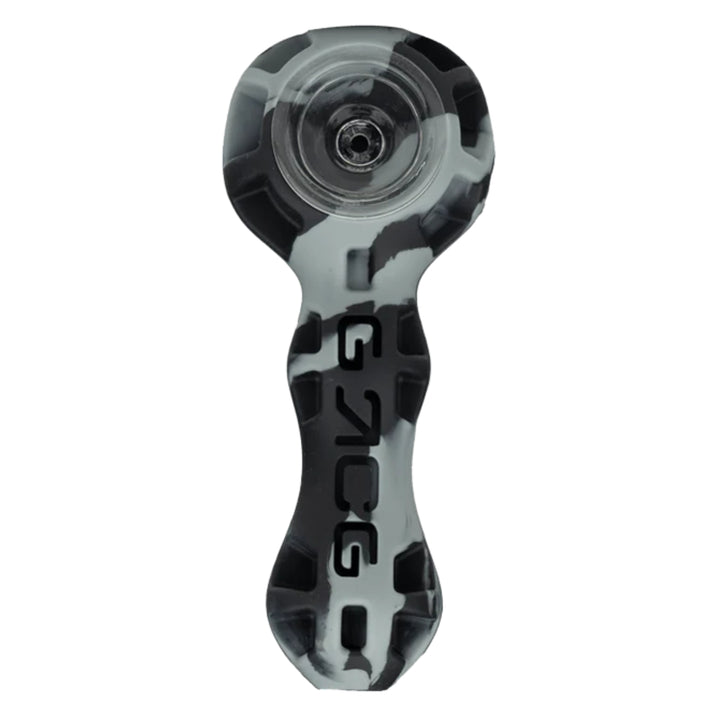 Eyce Silicone Spoon black color on a white background - Up N Smoke 