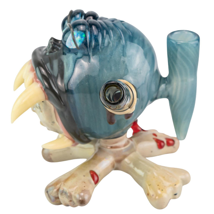 Firefly and WHite Monkey Gorilla Rig Collab on a white background right angle mouthpiece close up - Up N Smoke