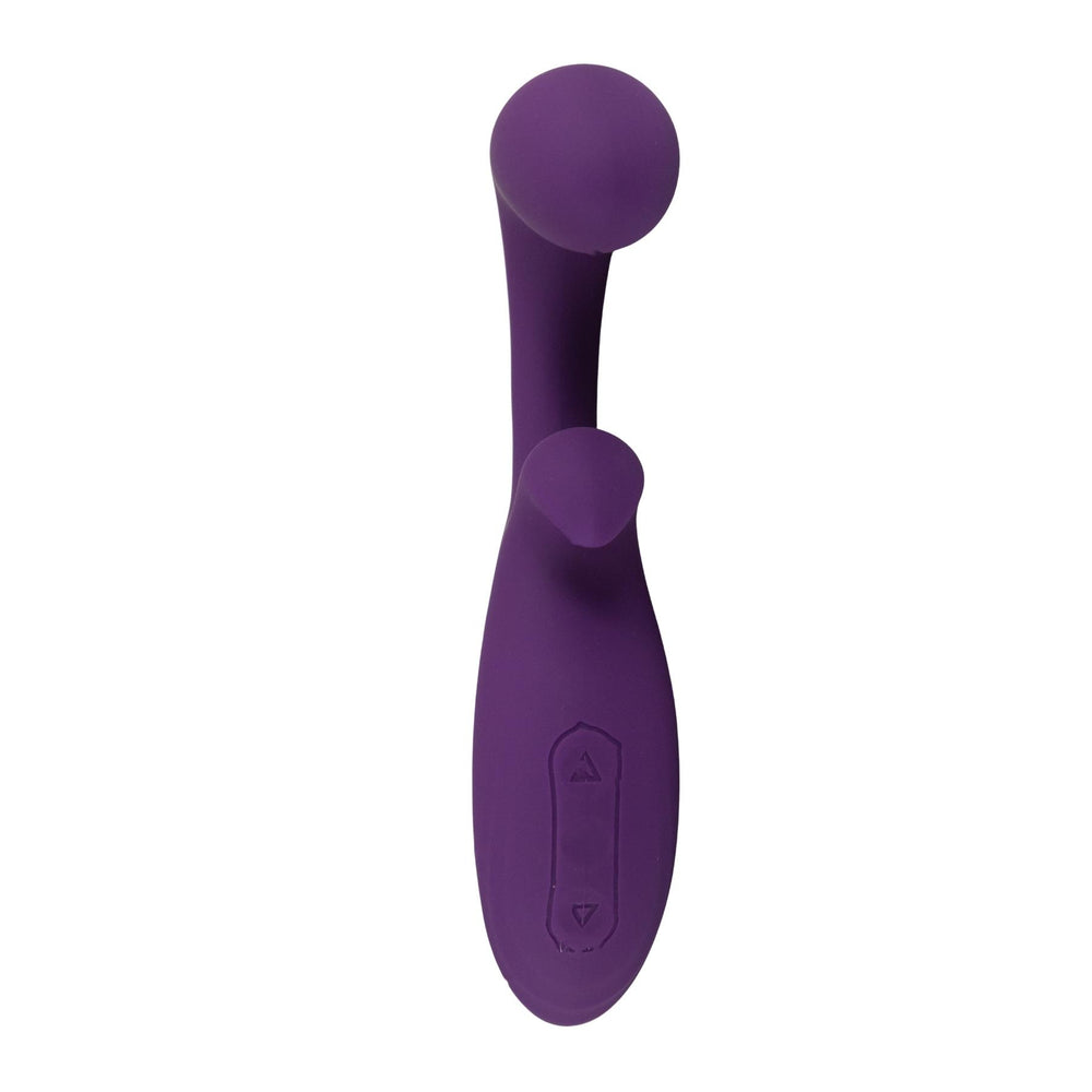 Flexible Dual Stimulation Rabbit Vibrator front facing on a white background - Up N Smoke