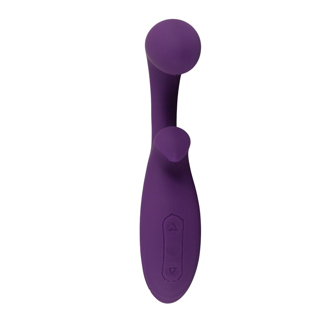 Flexible Dual Stimulation Rabbit Vibrator front facing on a white background - Up N Smoke