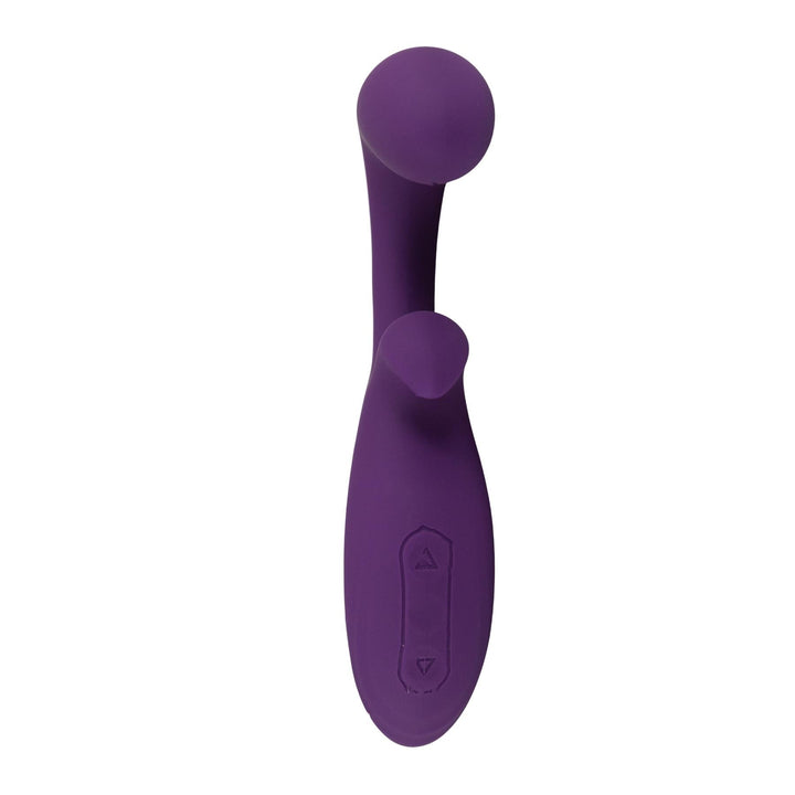 Flexible Dual Stimulation Rabbit Vibrator front facing on a white background - Up N Smoke