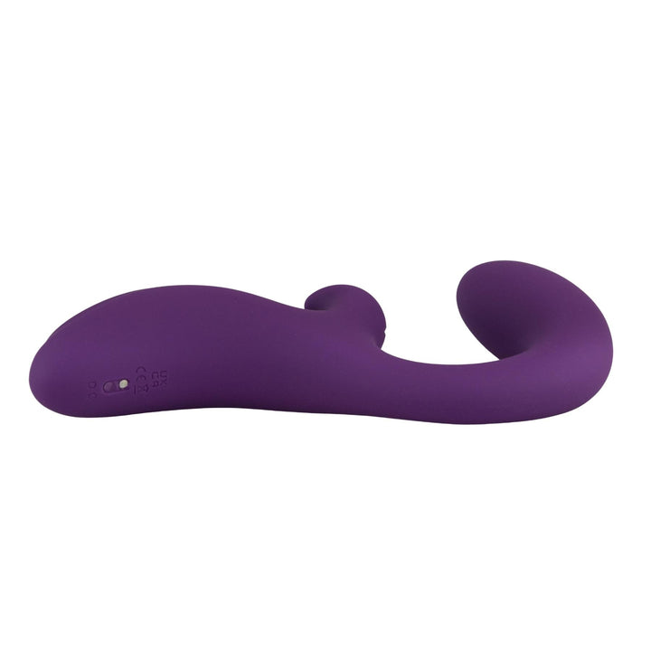 Flexible Dual Stimulation Rabbit Vibrator back facing on a white background - Up N Smoke