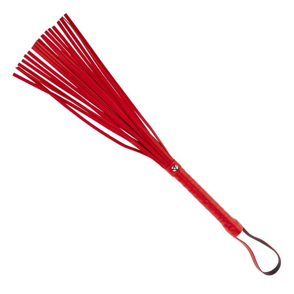 Flogging Leather Whip red color on a white background - Up N Smoke