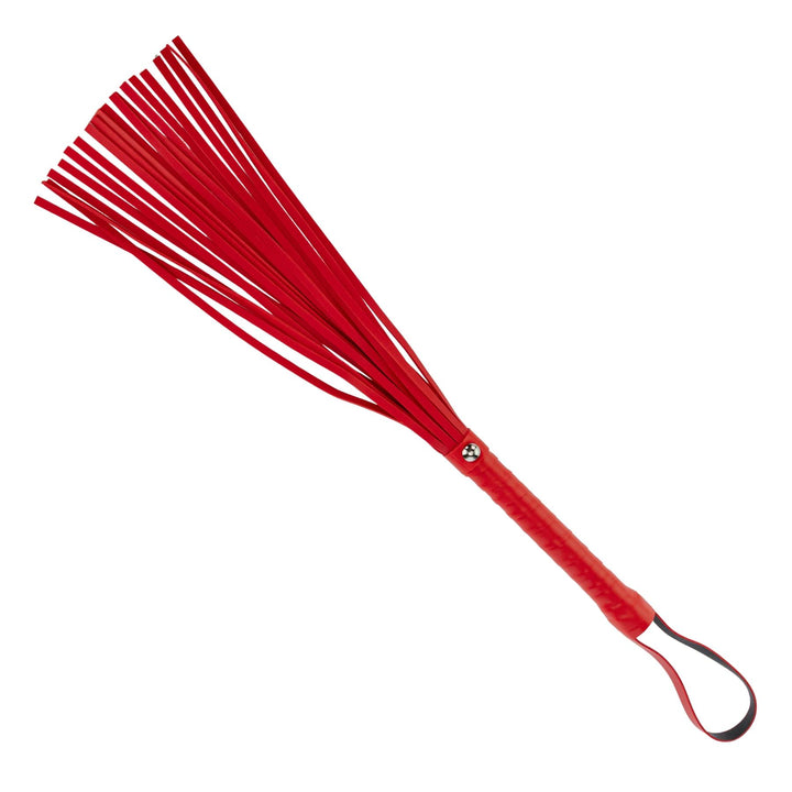 Flogging Leather Whip red color on a white background - Up N Smoke