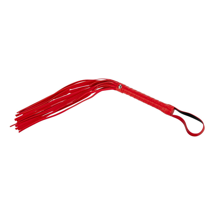 Flogging Leather Whip red color second angle on a white background - Up N Smoke