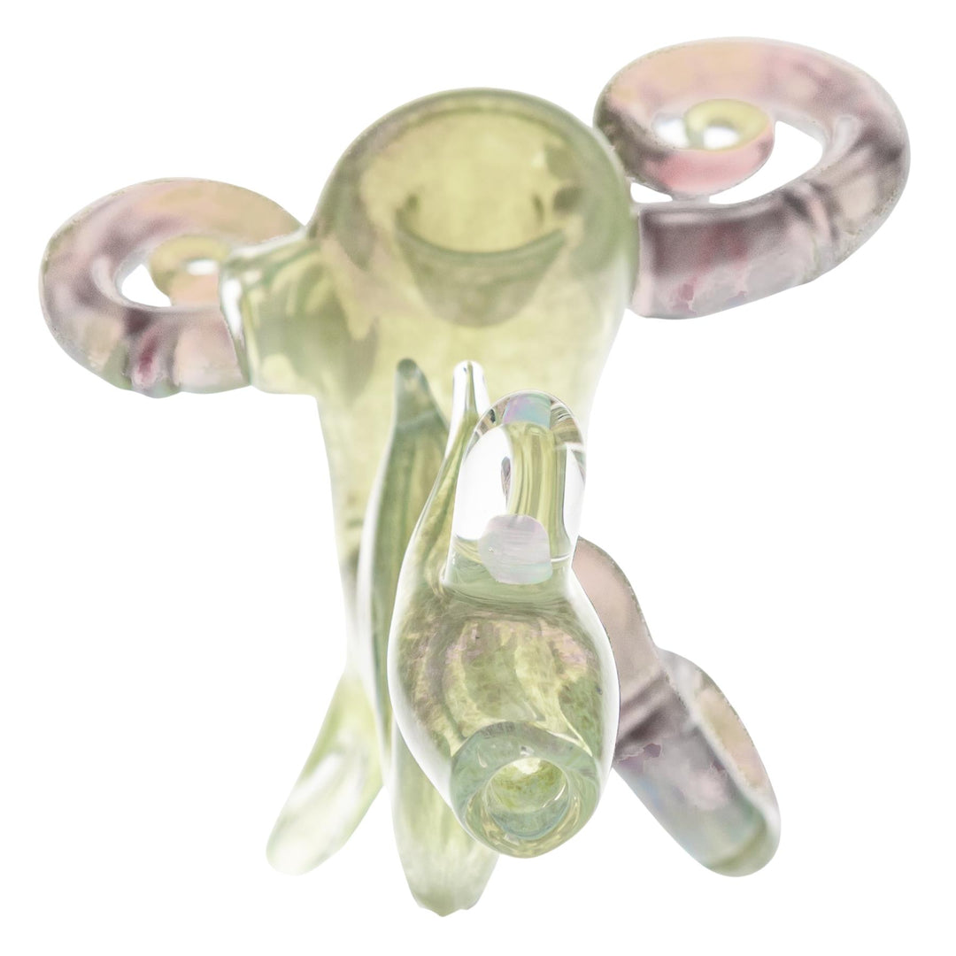 Friendly Fire Fumed Standlock Pipe on a white background close-up angle - Up N Smoke