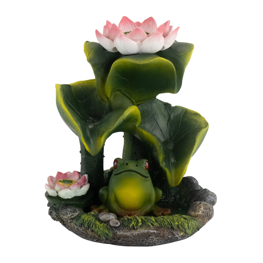 Frog Backflow Incense Burner front facing on a white background - Up N Smoke
