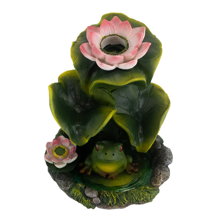 Frog Backflow Incense Burner top down on a white background - Up N Smoke