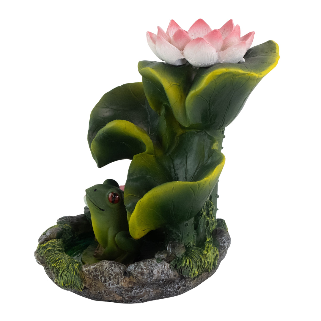 Frog Backflow Incense Burner side facing on a white background - Up N Smoke