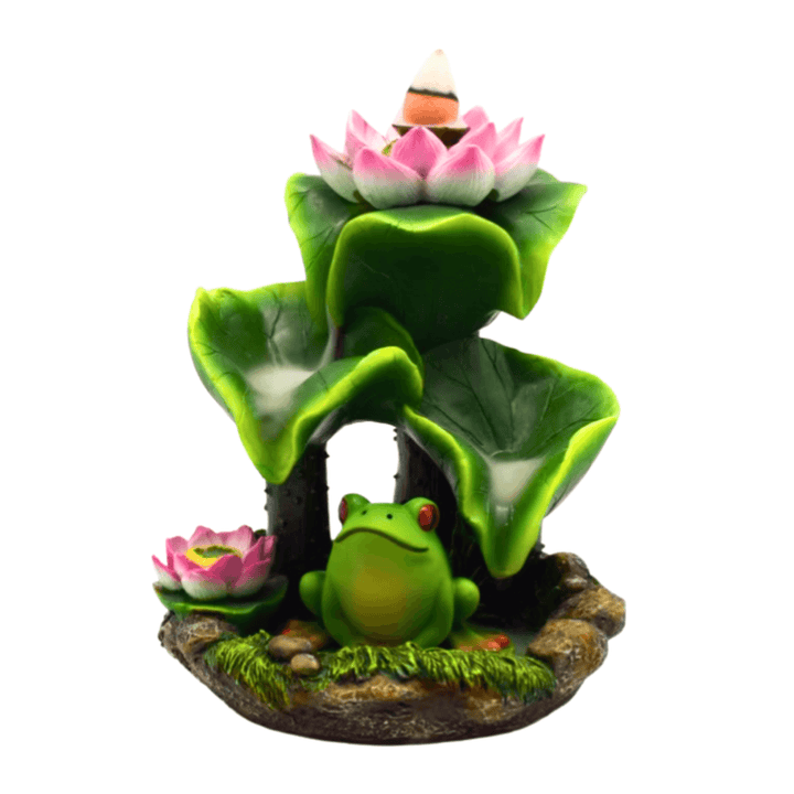 Frog Back Flow Incense Burner - Up N Smoke