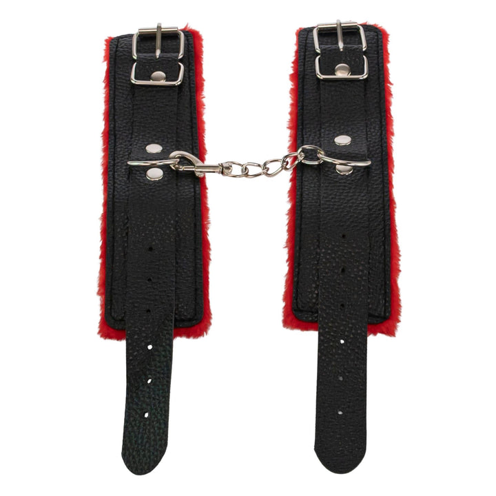 Fuzzy Handcuffs on a white background showcasing length - Up N Smoke