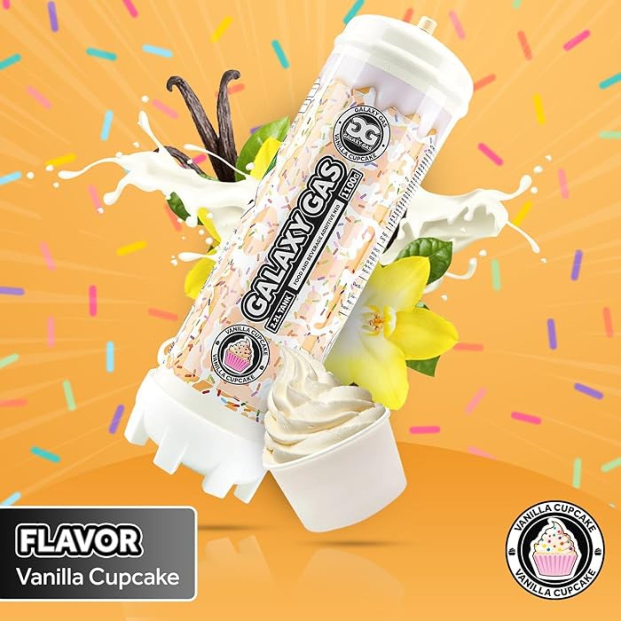 Galaxy Gas Flavored Whip Cream Chargers | Whipped Cream Tank
