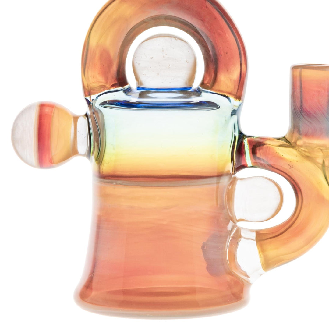 GK Coilpot Fumed Bubbler on a white background front dots close-up angle - Up N Smoke