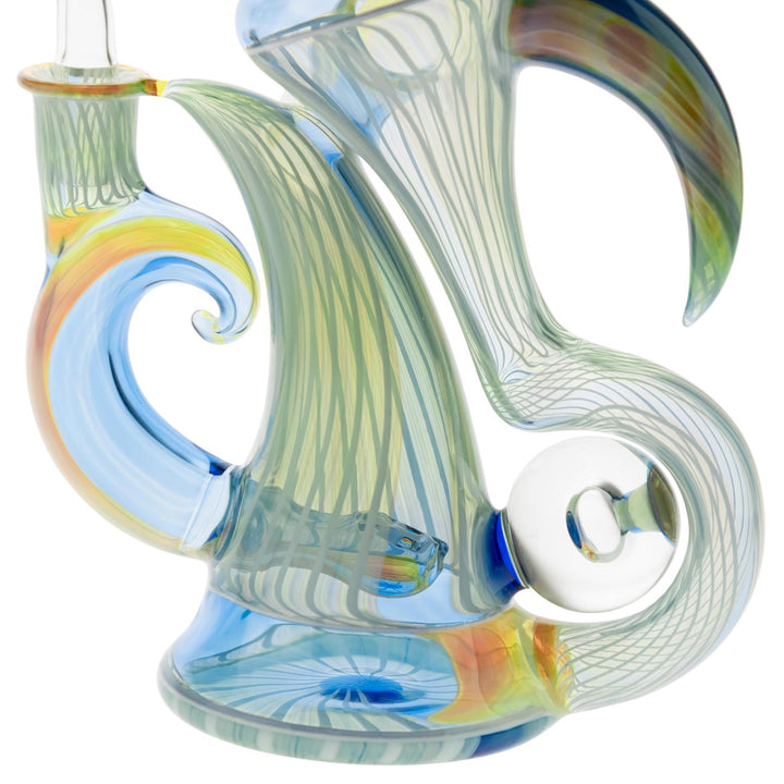 GK Recycler Kit downstem and glass dot angle on a white background - Up N Smoke