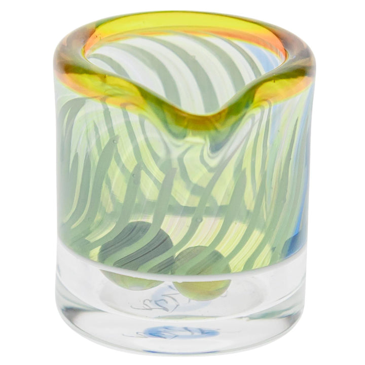 GK Recycler Kit dab jar with terp pearls inside angle on a white background - Up N Smoke