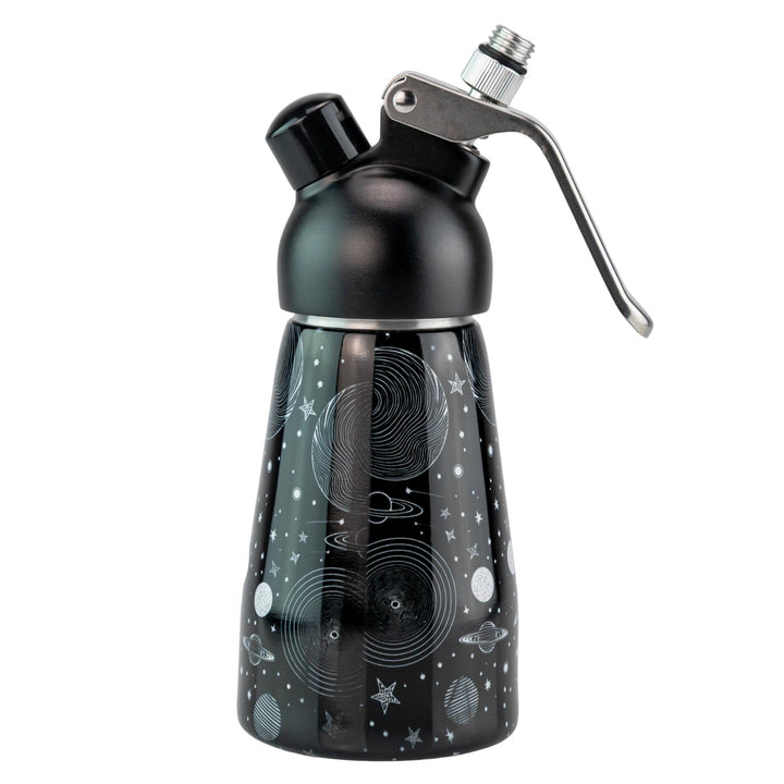 Galaxy Gas Whipped Cream Dispenser black color right side angle on a white background - Up N Smoke
