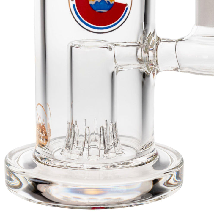 "Close-up view of a honeycone percolator that is within the Glass Lab 303 Original Rig piece," - Up N Smoke.