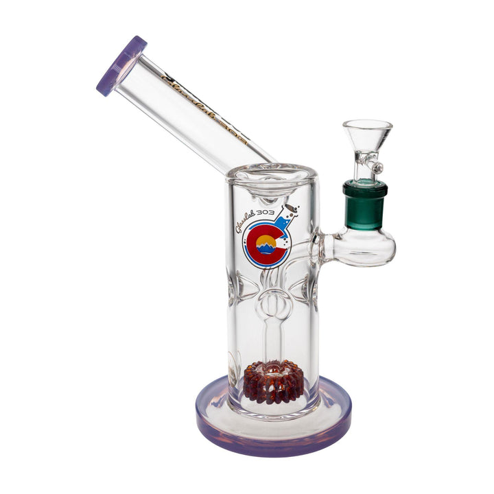 "Right-side of a Glass Lab 303 Sidecar Water Pipe in the variation Wisteria," - Up N Smoke.