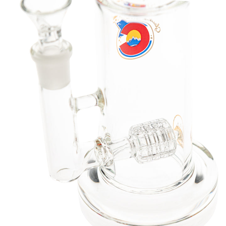 Glasslab 303 Economy Rig Barrel Perc close-up on a white background - Up N Smoke