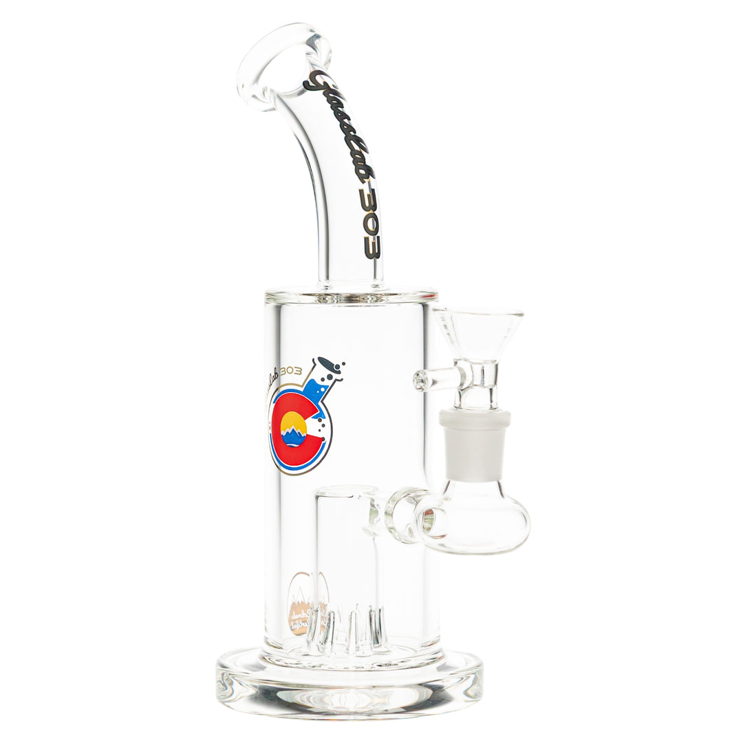 Glasslab 303 Economy showerhead Perc on a white background - Up N Smoke