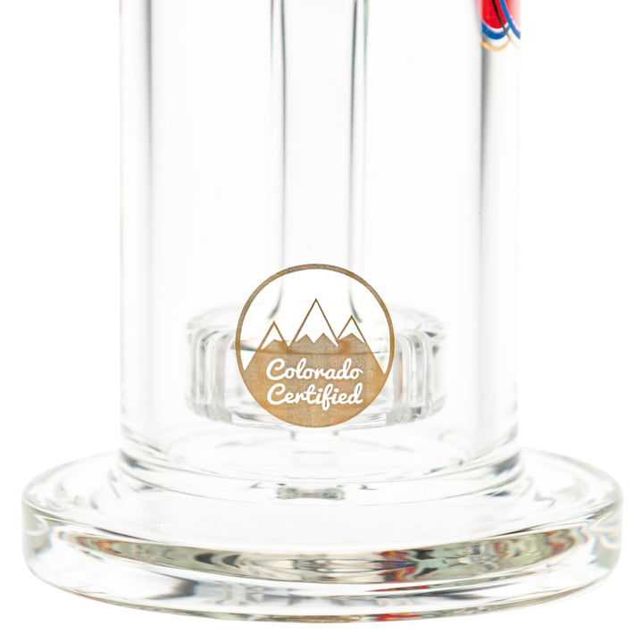 Glasslab 303 Economy slit showerhead Perc logo close-up on a white background - Up N Smoke