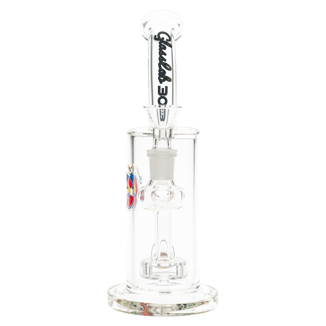 Glasslab 303 Economy slit showerhead Perc on a white background front angle - Up N Smoke