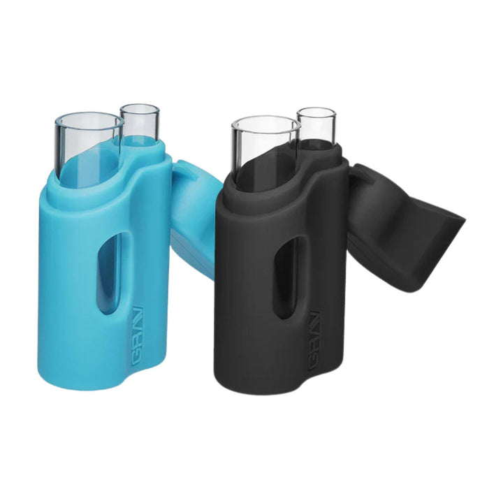 "Two Grav Labs Silicone Dugouts in the colors teal and black," - Up N Smoke.