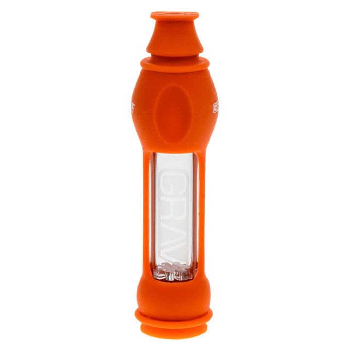 GRAV 16mm Silicone Taster in the orange colorway on a white background - Up N Smoke 