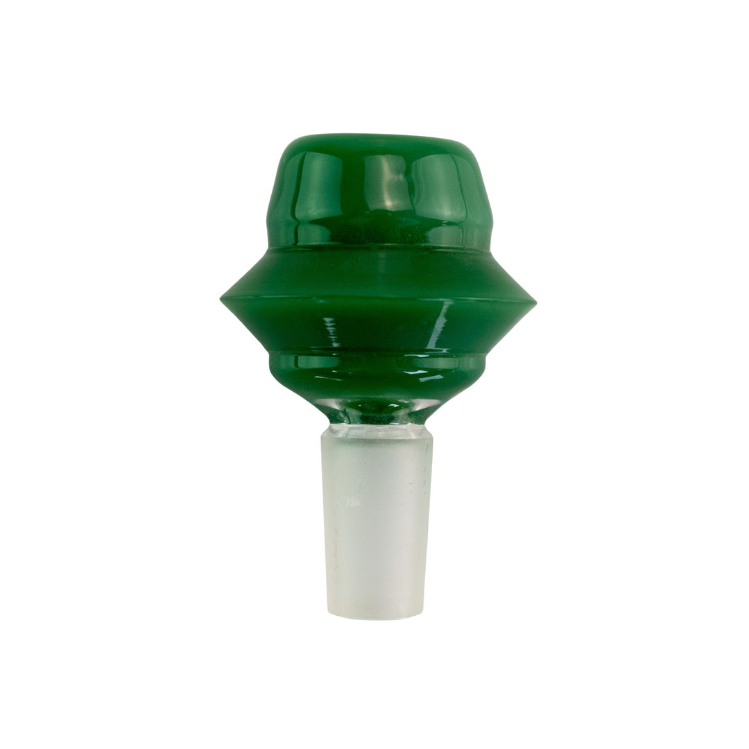"14mm Green Jade 14mm Bowl that has a built-in screen on a white background," - Up N Smoke