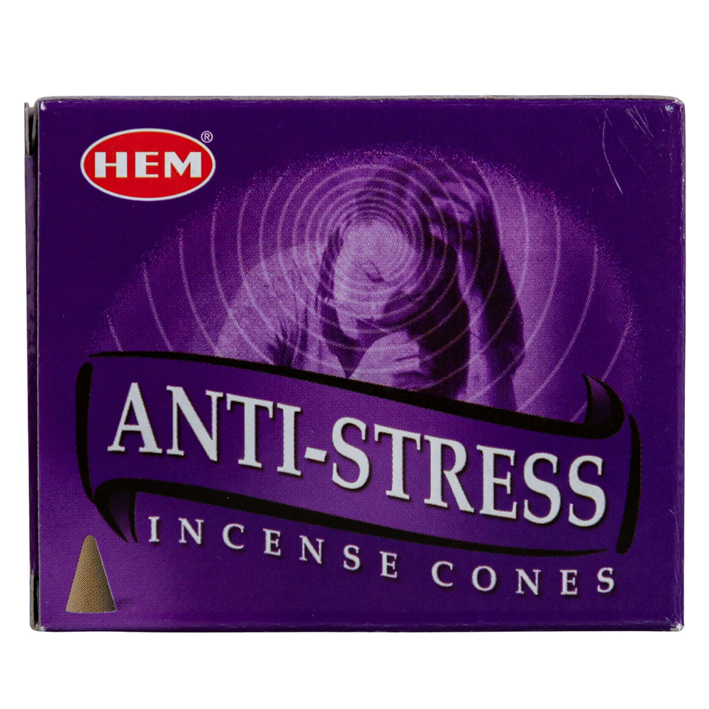 HEM Incense Cones Anti-Stress on a white background - Up N Smoke