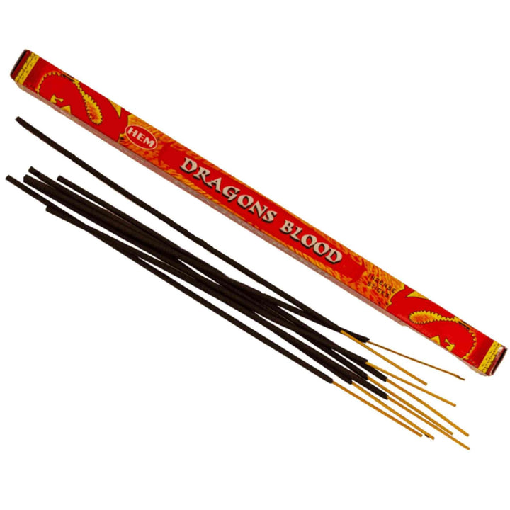 HEM Incense Sticks Dragon's Blood 8pk displayed on a white background - Up N Smoke