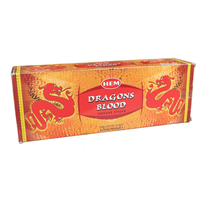 HEM Incense Sticks Dragon's Blood 20pk display displayed on a white background - Up N Smoke