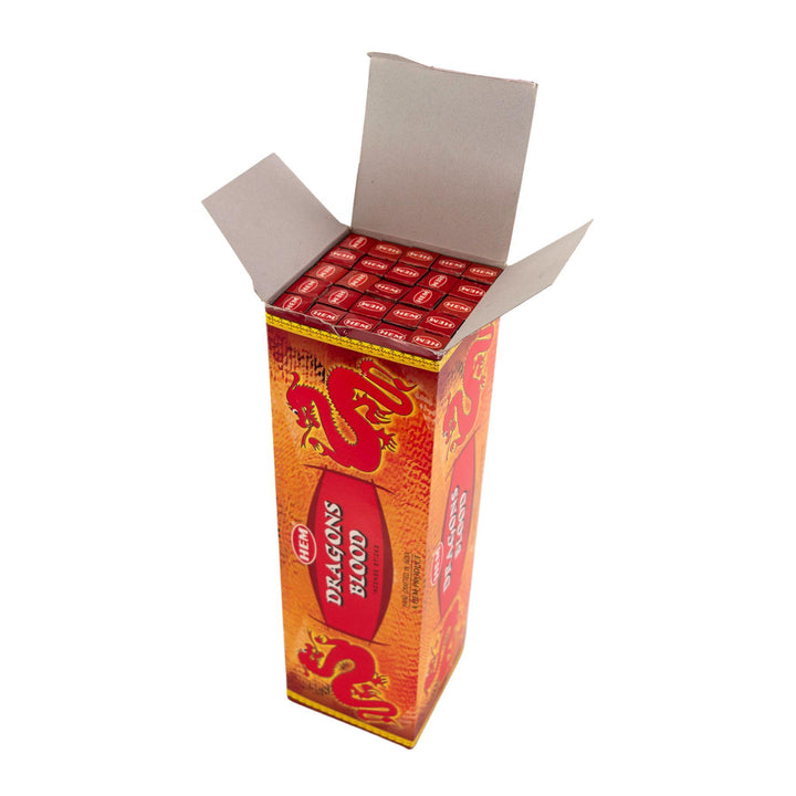 HEM Incense Sticks Dragon's Blood 8pk display displayed on a white background - Up N Smoke