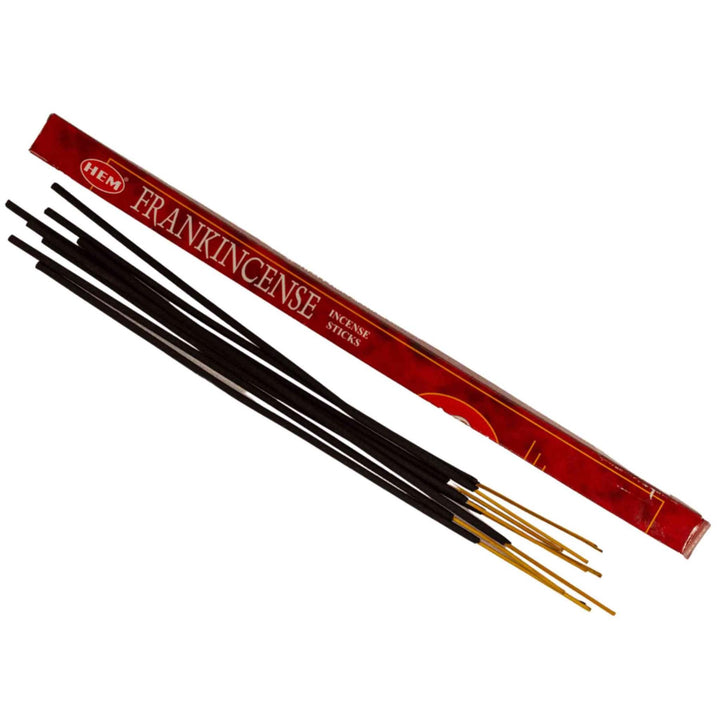 HEM Incense Sticks Frankincense 8pk displayed on a white background - Up N Smoke