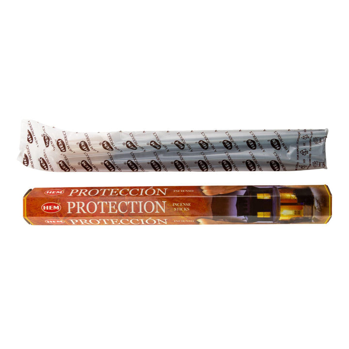 HEM Incense Sticks Protection 20pk outside of packaging display displayed on a white background - Up N Smoke