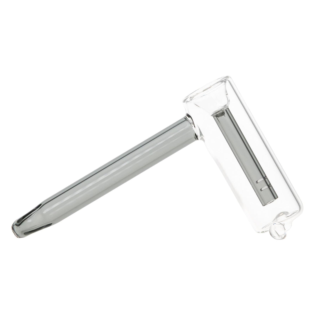 Hammer Bubbler grey color on a white background side angle - Up N Smoke