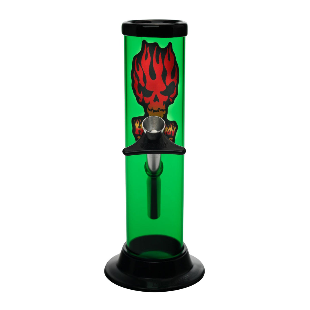 "Headway Designs 8-inch Dark Green water pipe on a white background," - Up N Smoke.