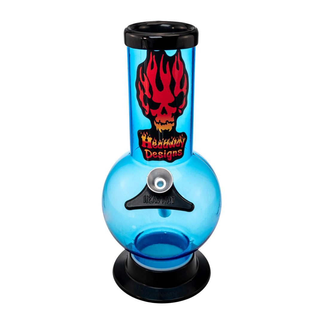 "Front of a 8'' light blue Headway Designs Bubble water pipe on a white background," - Up N Smoke.