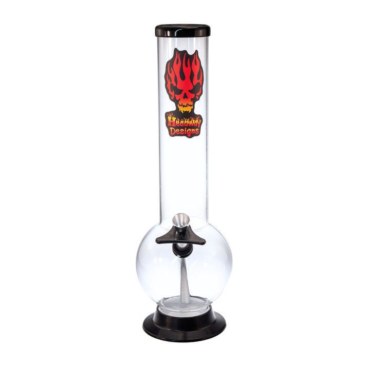 "A clear Headway Designs 12'' water pipe that is made out of acrylic and features a metal herb slide and downstem," - Up N Smoke.