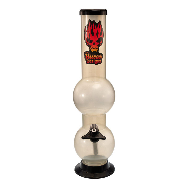 "Front of a frosted Headway Designs Double Bubble Water Pipe," - Up N Smoke.