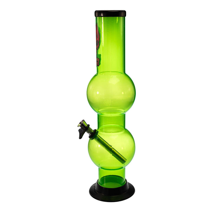 "Left-side of a light green Headway Designs Double Bubble water pipe," - Up N Smoke.
