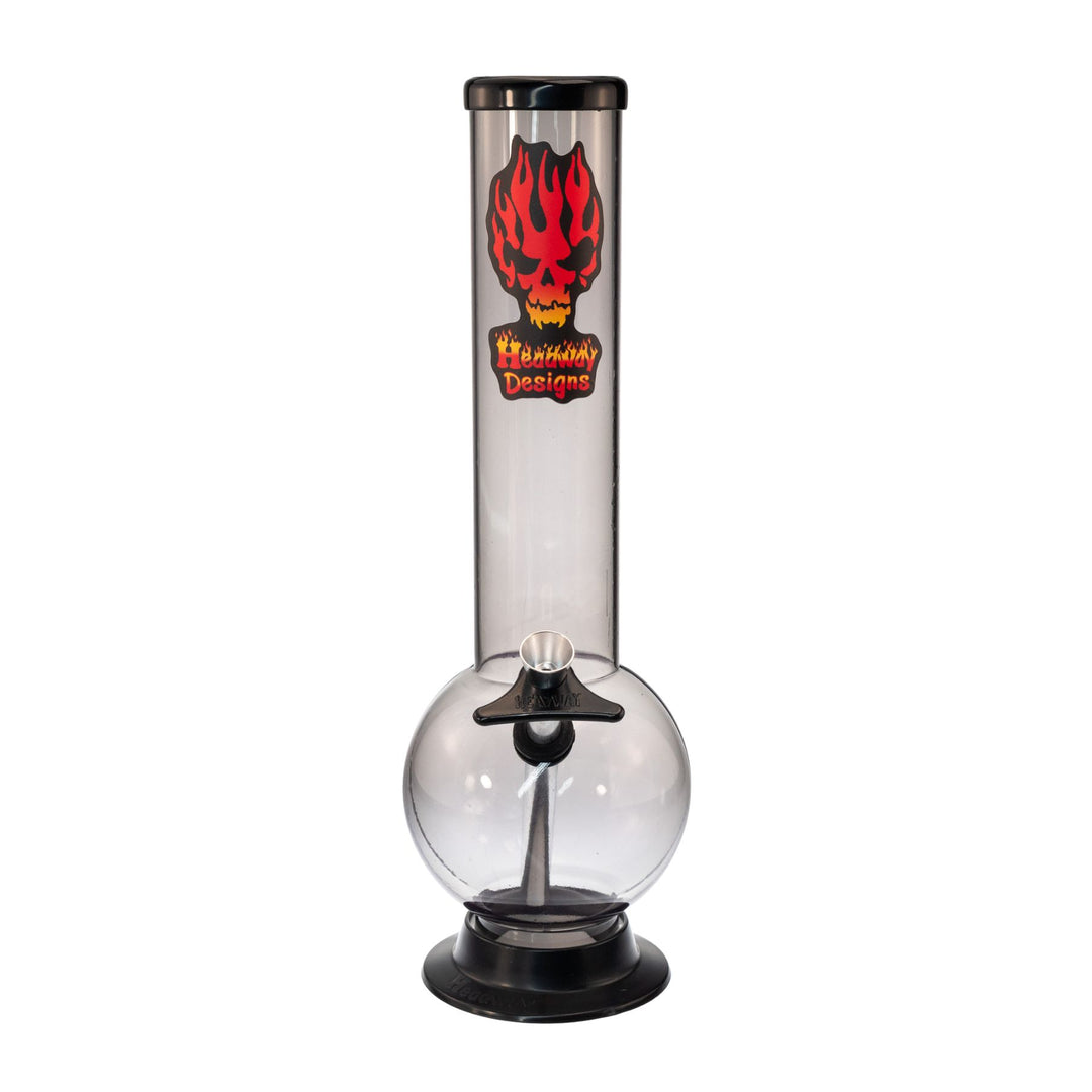 "Black Headway Designs Single Bubble water pipe that stands at 12'' tall and has a flat black base," - Up N Smoke.