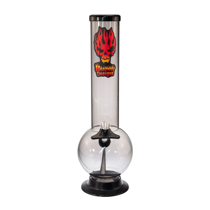 "Black Headway Designs Single Bubble water pipe that stands at 12'' tall and has a flat black base," - Up N Smoke.