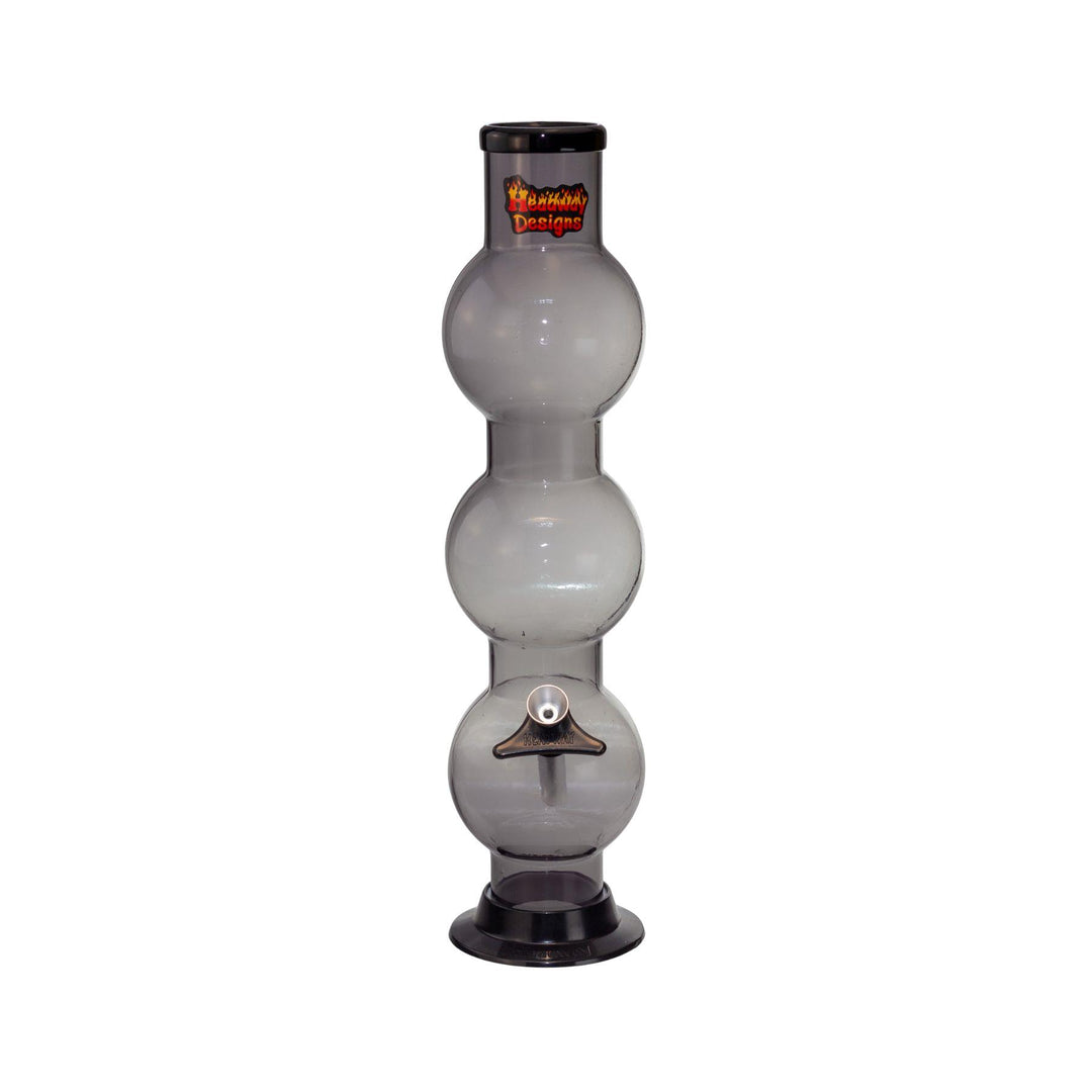 Black Headway Acrylic Triple Bubbler  Water Pipe