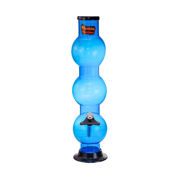 Light Blue Headway Acrylic Triple Bubbler  Water Pipe