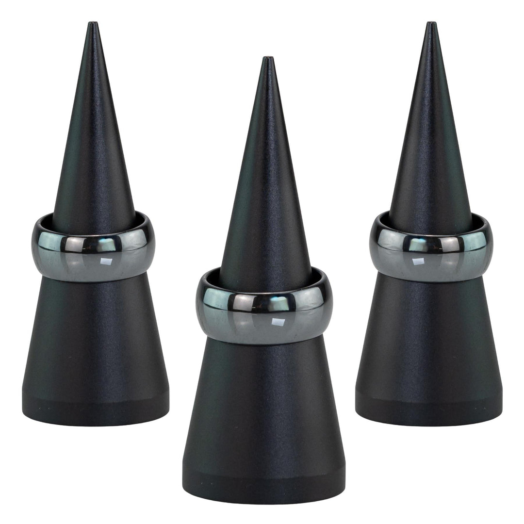 Thick Hematite Ring group photo on a white background - Up N Smoke